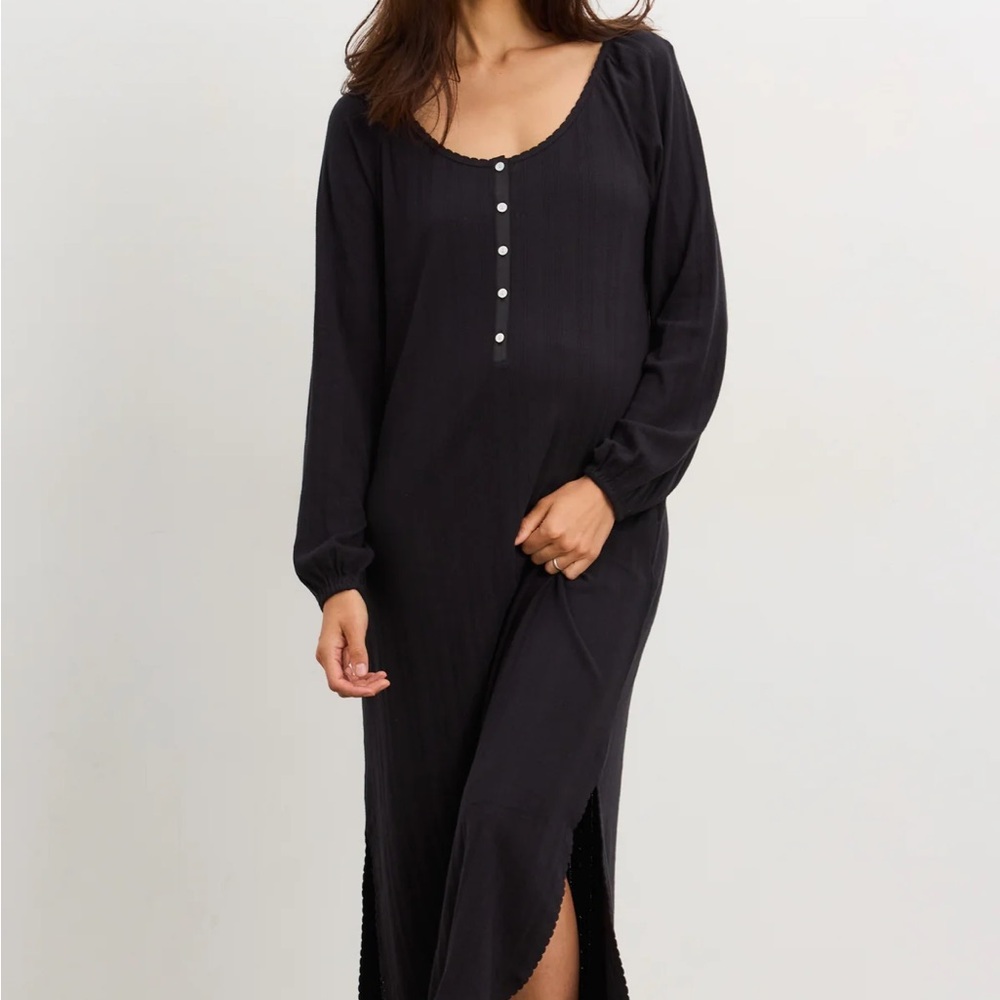 Hatch The Long Sleeve Pointelle Nightgown